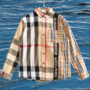 Burberry Brown Men's Long Sleeve Shirt